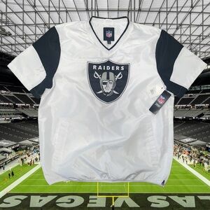Las Vegas Raiders Pullover Short SleeveWindbreaker Men’s NFL Sz L NEW